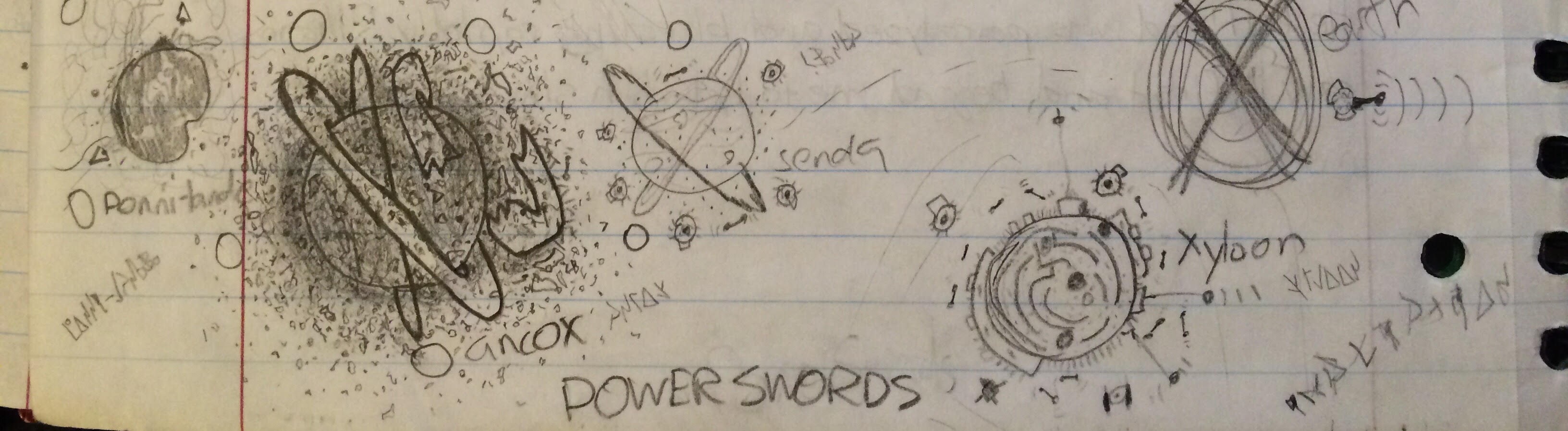 Middle school sketches of Yudurap planets